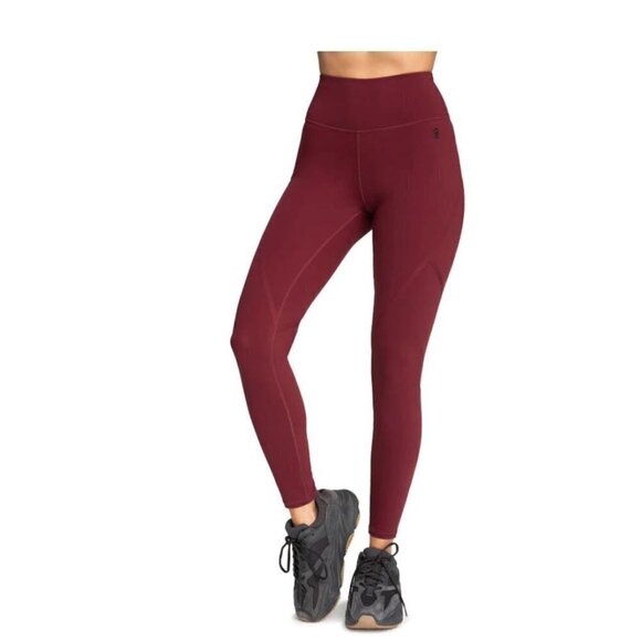 Good American Bonded Leggings Wine Active Workout Maroon Size 4 XL - Picture 1 of 14